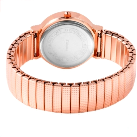 Austrian Crystal Embellished Bracelet Watch Rose Gold Plated Certified - Picture 8 of 15